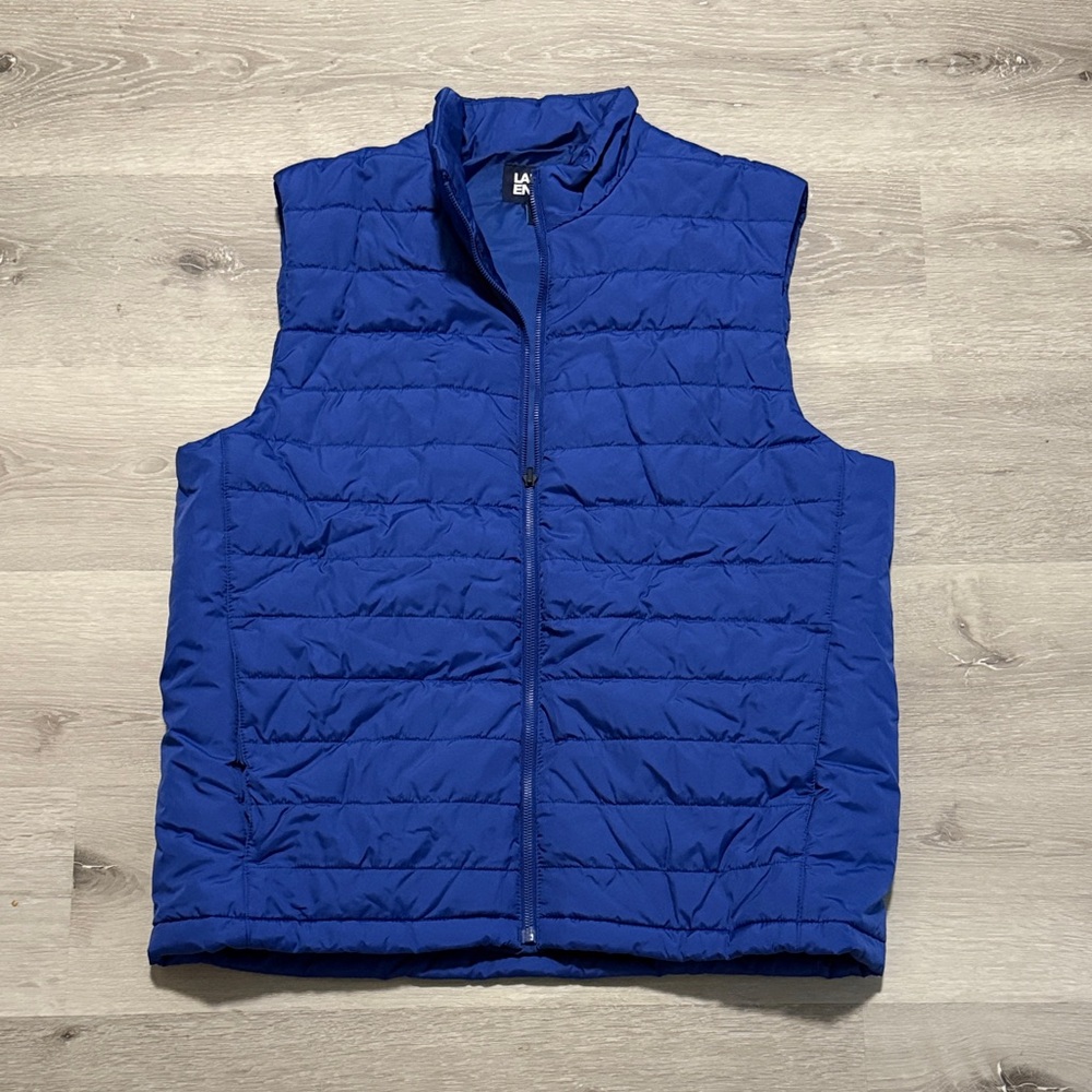Land’s End Men's Blue Puffer Vest - Size
